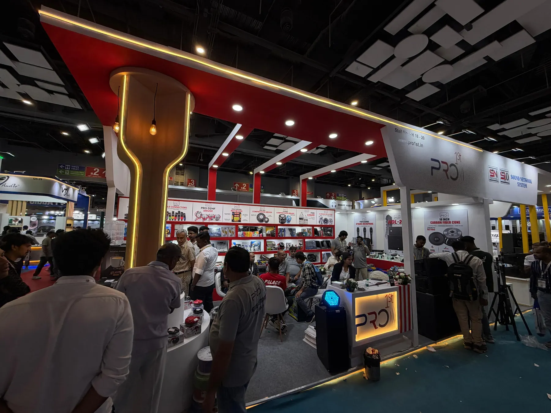 The PRO1ST stand on the trade show floor