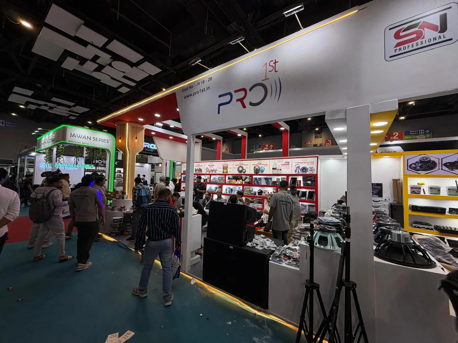The PRO1ST stand on the trade show floor