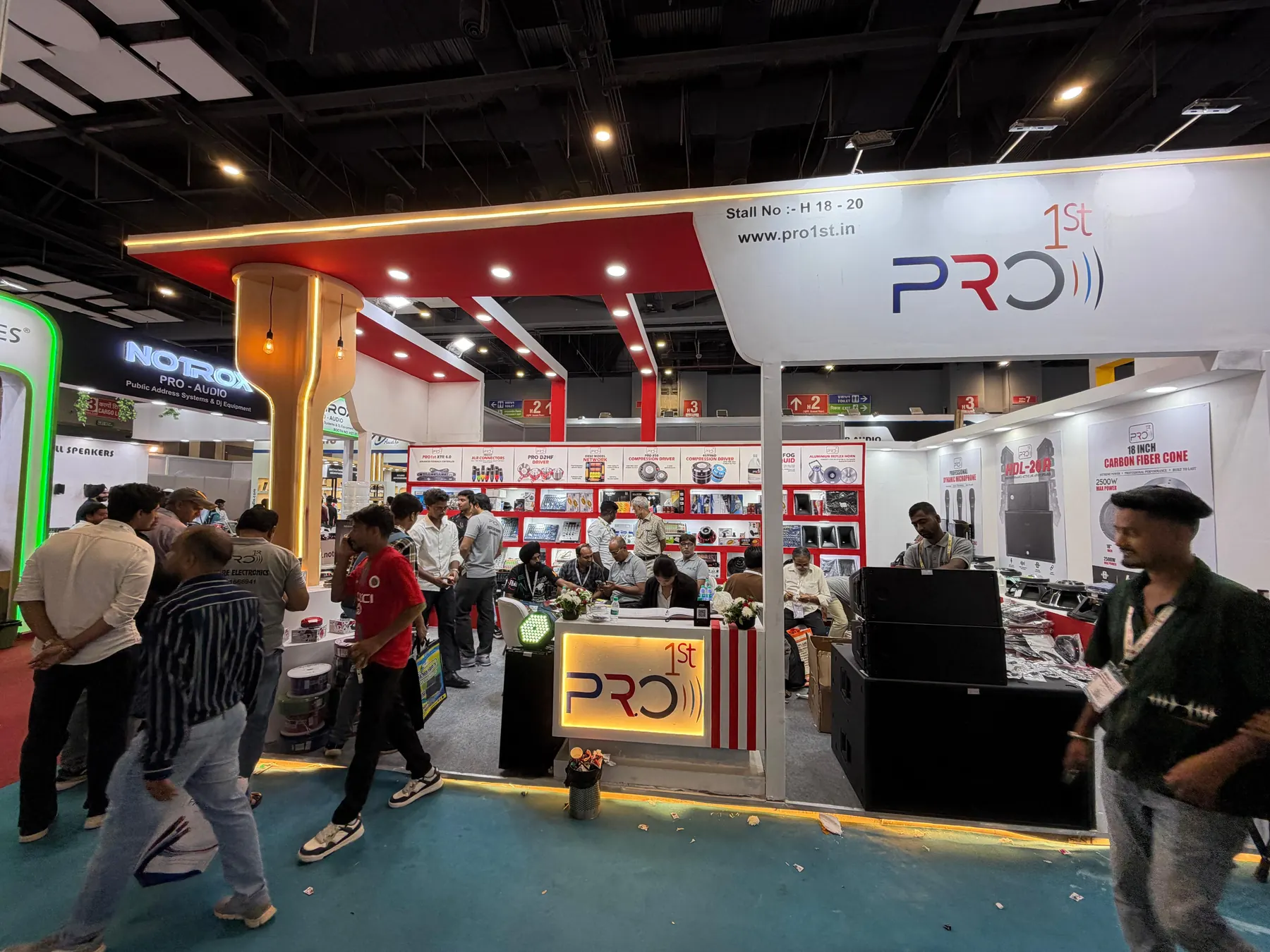 The PRO1ST stand on the trade show floor