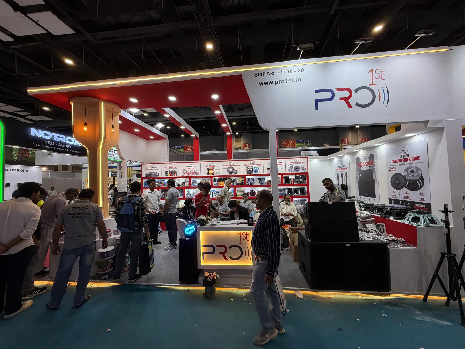 The PRO1ST stand on the trade show floor